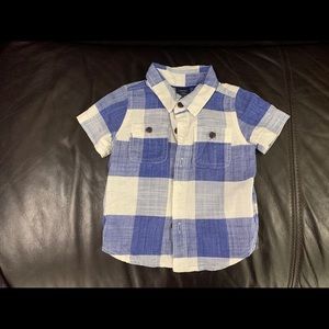 Baby Gap button sien plaid shirt 6-12 mo